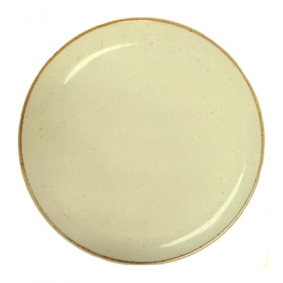 Prato 21,4cm Sobremesa Cerâmica Corona Caoba Bege